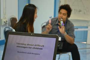 Introducing new training methods: finger puppets!