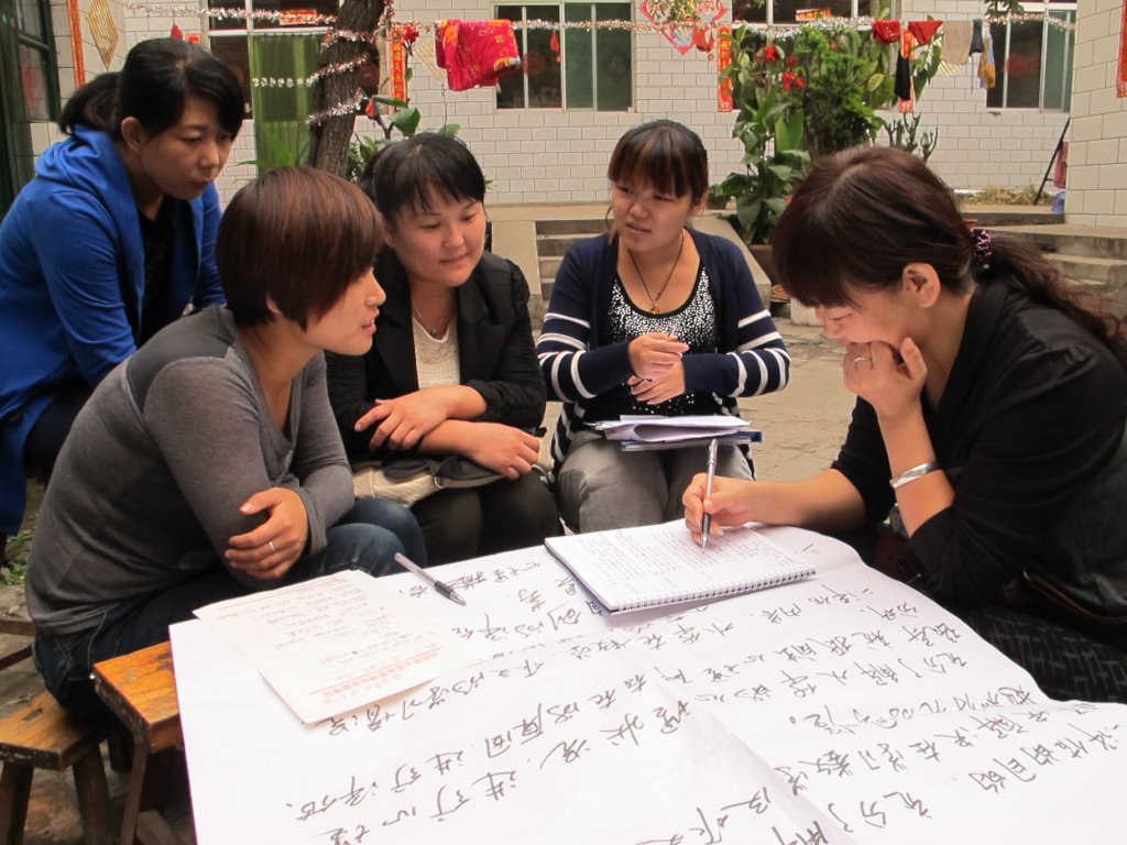 Training staff from an orphanage