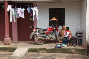 Child with their new foster family