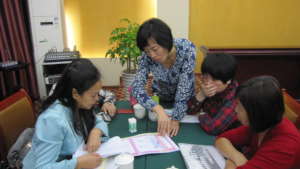 Training staff from an orphanage