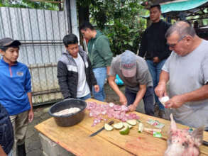 Preparing for a feast with family and neighbors