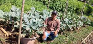Antonio in his garden area