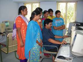 Trainees in Computer class room