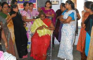 Trainees in Beautician class room
