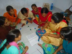 Trainees in Painting class room