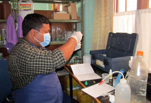 Mr. Bipin - Testing Water Sample from Schools