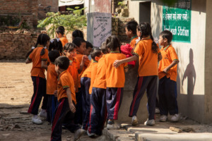 Students @ using Sanitation Corner