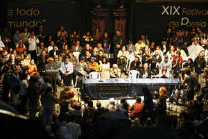 Participant poets in 19 Medellin Poetry Festival