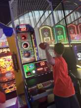 Our next  "Tom Brady" practicing his skills?