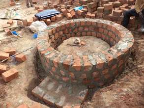 Base of the tank under construction