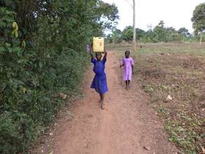 Students and Pupils fetch water from springs