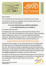 Fair Futures Update Oct 2014