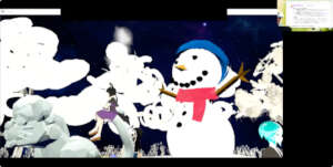 We also created a virtual snow festival world