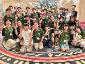 Group photo at the dinner buffet venue