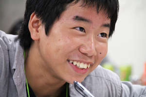 A participant preparing for the final presentation