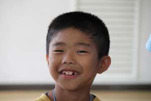 One of our smaller participants with a smile