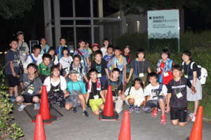 After a treasure hunt at night at the campus