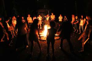 A camp fire