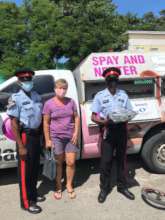 Thanking local Police Officers for their support