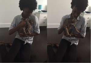 Now 'Diamond' here with her new owner
