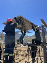 PV panels getting attached