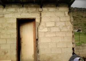 Structural storm damage in a house near Neo 1 site