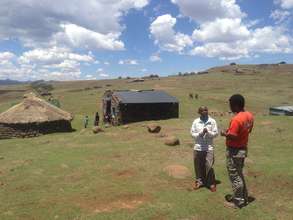 Speaking with a village chief.