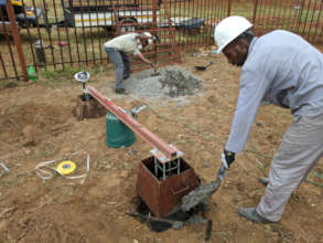 Onepower team preps PV site at Ha Makebe