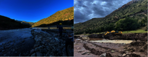 Senqu River crossing construction underway