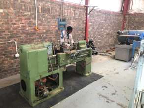 Lathe in the new space at Ha Thetsane