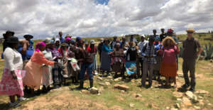 Matt at community pitso for PV power plant