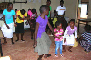 Cutting loose at the graduation party