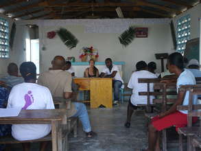 community meeting in St. Jean