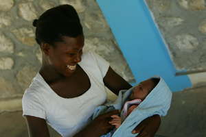 Grateful Mother and Child
