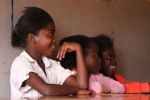 Zambia LitClub members soaking up a read aloud.