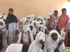 50 schoolgirls given the sanitary wears