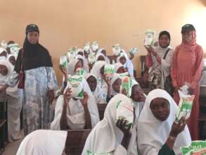 50 schoolgirls given the sanitary wears