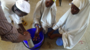 Demonstration of handwashing