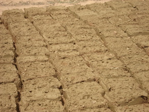 Mud blocks as a result of access to water