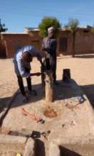 Rehabilitated Hand pump in PLWD school