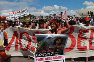 Indigenous people protest Belo Monte construction