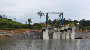 Construction proceeds on the Belo Monte dam.