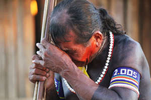 Indigenous Man Crying