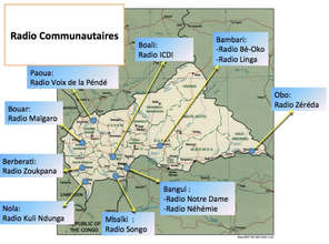 Map of AJHR's network of radio stations