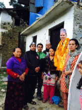 Volunteer Dave Frech with Chanauti Residents