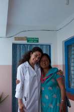 MMW practitioner and patient at Bhotechaur clinic