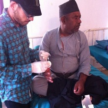MMW Volunteer, Ari, at the Chanauti clinic