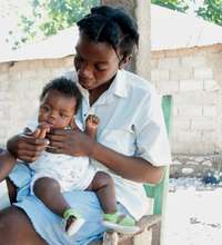 Madeleine and her baby