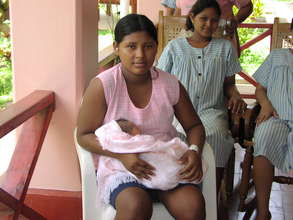 A new mother at a health center in Nigaragua