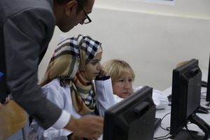 g4g in the coding workshop with founder